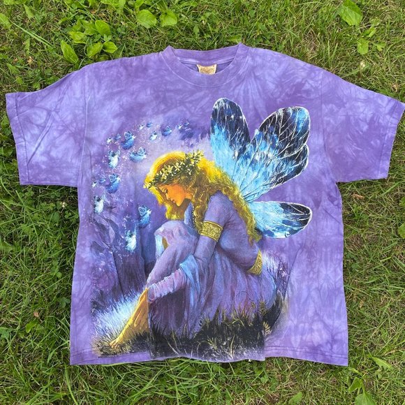 The Mountain Tops - VINTAGE THE MOUNTAIN FULL GRAPHIC FAIRY TIE DYE T